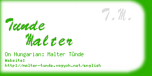 tunde malter business card